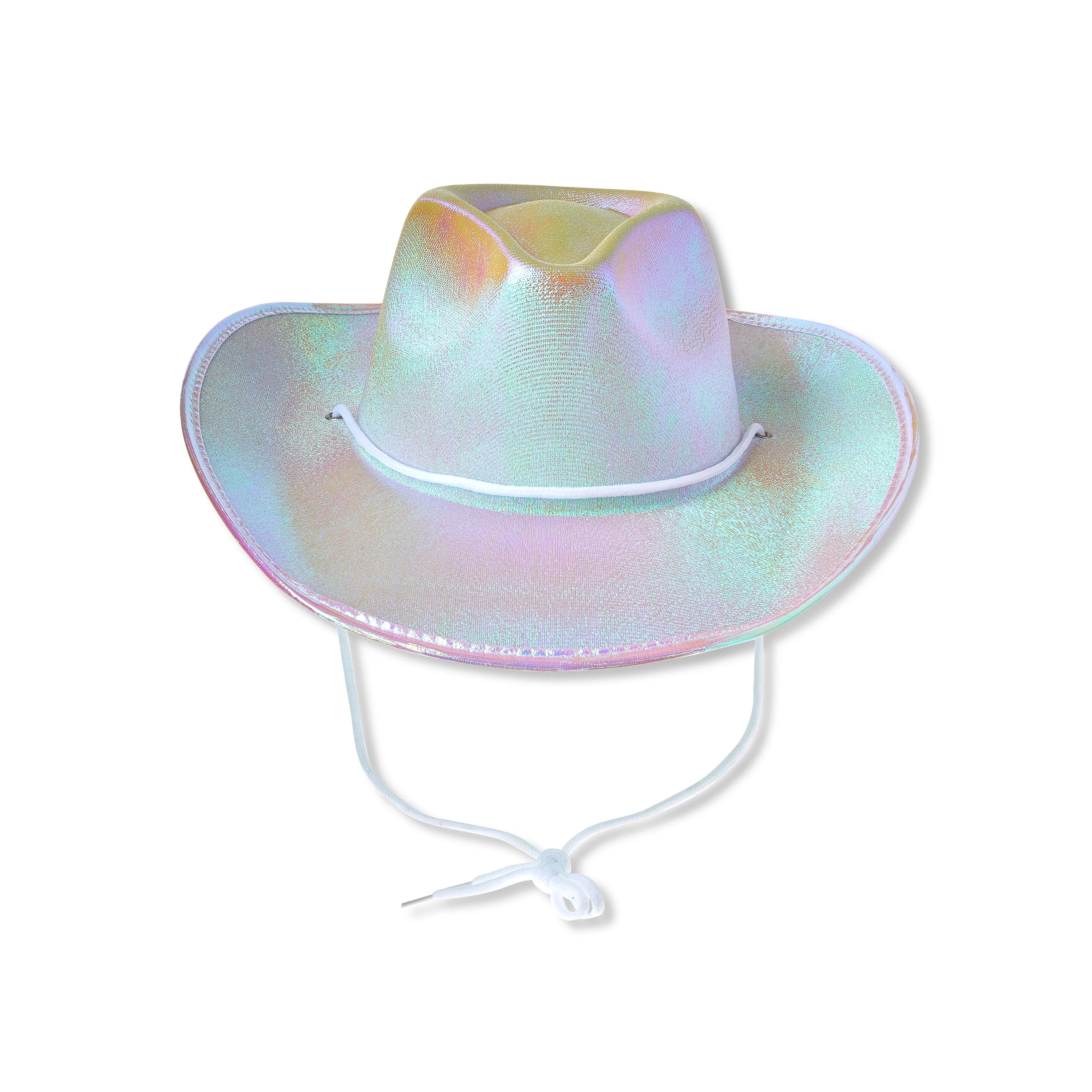 Halloween White Iridescent Cowboy Hat Costume Accessory for Adults, 12.6 in, by Way To Celebrate | Walmart (US)