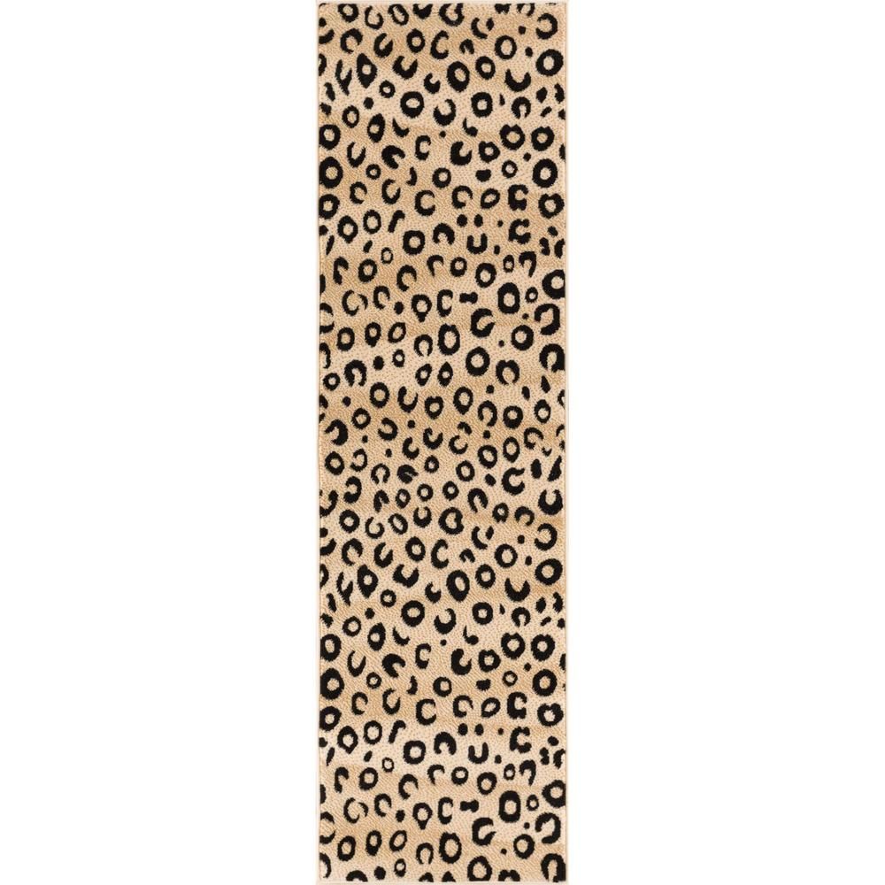 Well Woven Dulcet Leopard Black 2 ft. x 7 ft.  Modern Animal Print Runner Rug-19532 - The Home De... | The Home Depot