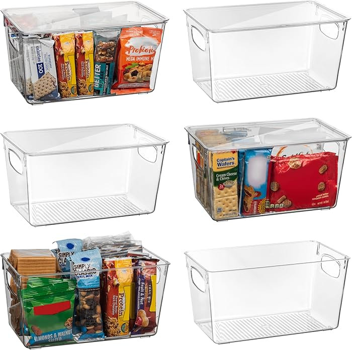 ClearSpace Plastic Pantry Organization and Storage Bins with Lids – Perfect Kitchen Organizatio... | Amazon (US)