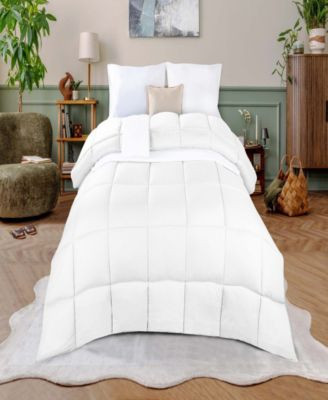 Superior Monochrome Basketweave Plush Microfiber Down Alternative Comforter | Macy's
