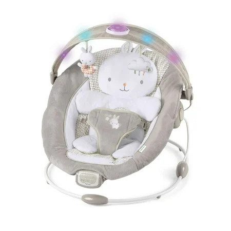 Ingenuity InLighten Twinkle Tails Vibrating Infant Baby Bouncer with Lightning Toy Bar and Pillow | Walmart (US)