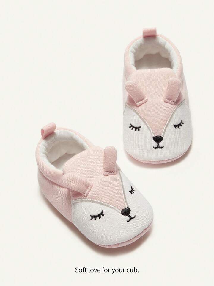 Cozy Cub Casual And Interesting Baby Fox Cartoon Pattern Flat Shoes | SHEIN