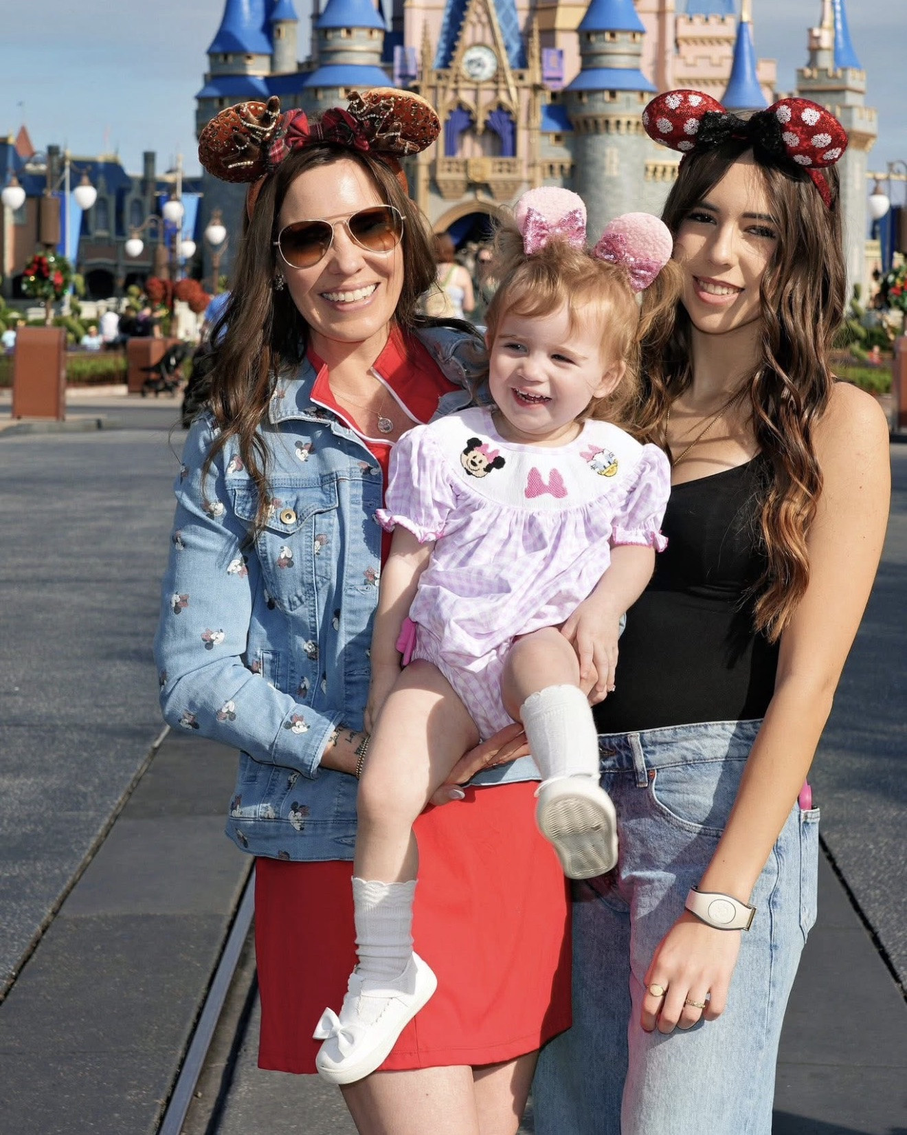 Magical Disney Family Style 🏰💕

Disney days are even sweeter when everyone is dressed for the magic! ✨ My red athletic dress paired with a Mickey denim jacket was comfortable enough for a full day in the parks, while Caroline’s adorable pink smocked romper and Minnie ears were made for castle photos, character meet-and-greets, and unforgettable memories.

From Main Street to hugs with Goofy, these are the moments we’ll treasure forever. 💖

✨ I’ve linked my Disney outfit, denim jacket, sunglasses, Caroline’s smocked romper, Minnie ears, socks, shoes, and similar park-day favorites to help you recreate these magical looks!

Disney outfit • Magic Kingdom style • Disney mom outfit • toddler Disney outfit • matching Disney style • castle photos • Minnie ears • Disney park fashion • athletic dress • denim jacket outfit • family vacation style • Disney vacation essentials • comfortable park outfit • Disney photo inspiration • magical memories ✨🎀🏰

#LTKKids #LTKBaby #LTKTravel