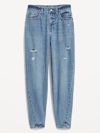 Extra High-Waisted Ripped Non-Stretch Balloon Jeans for Women | Old Navy (US)