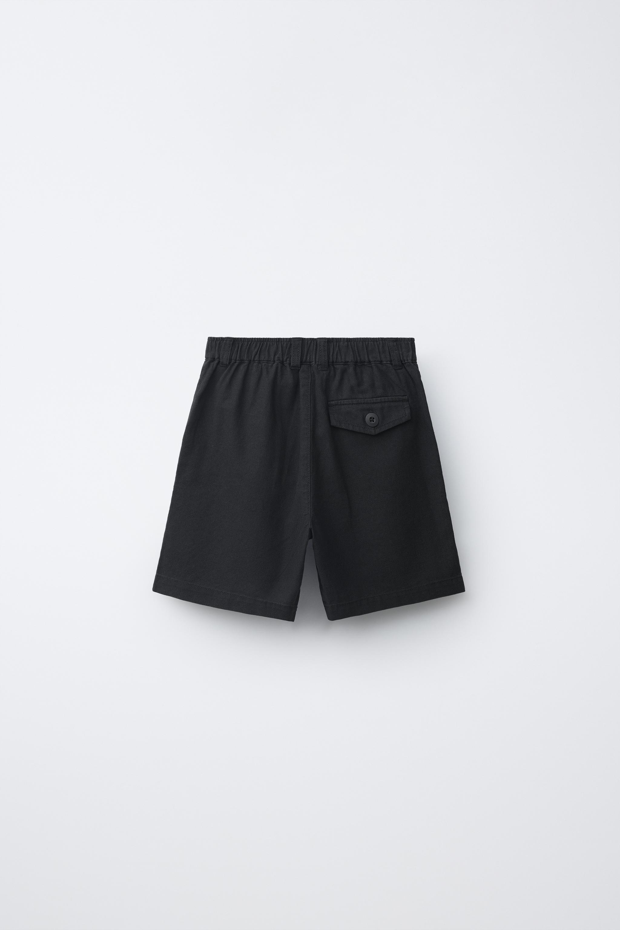 COTTON AND LINEN BERMUDA SHORTS | Zara UK