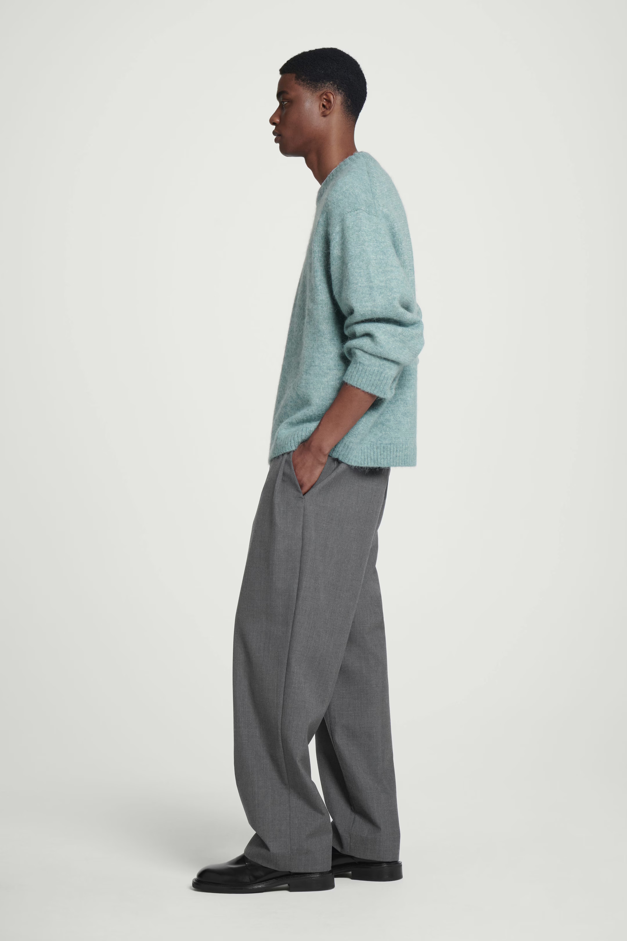 OVERSIZED ALPACA-BLEND JUMPER - BLUE MÉLANGE | COS (EU)