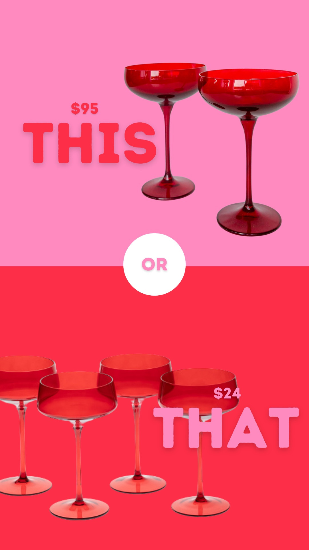 this or that colored coupe glass … 

#LTKFindsUnder50 #LTKHoliday #LTKHome