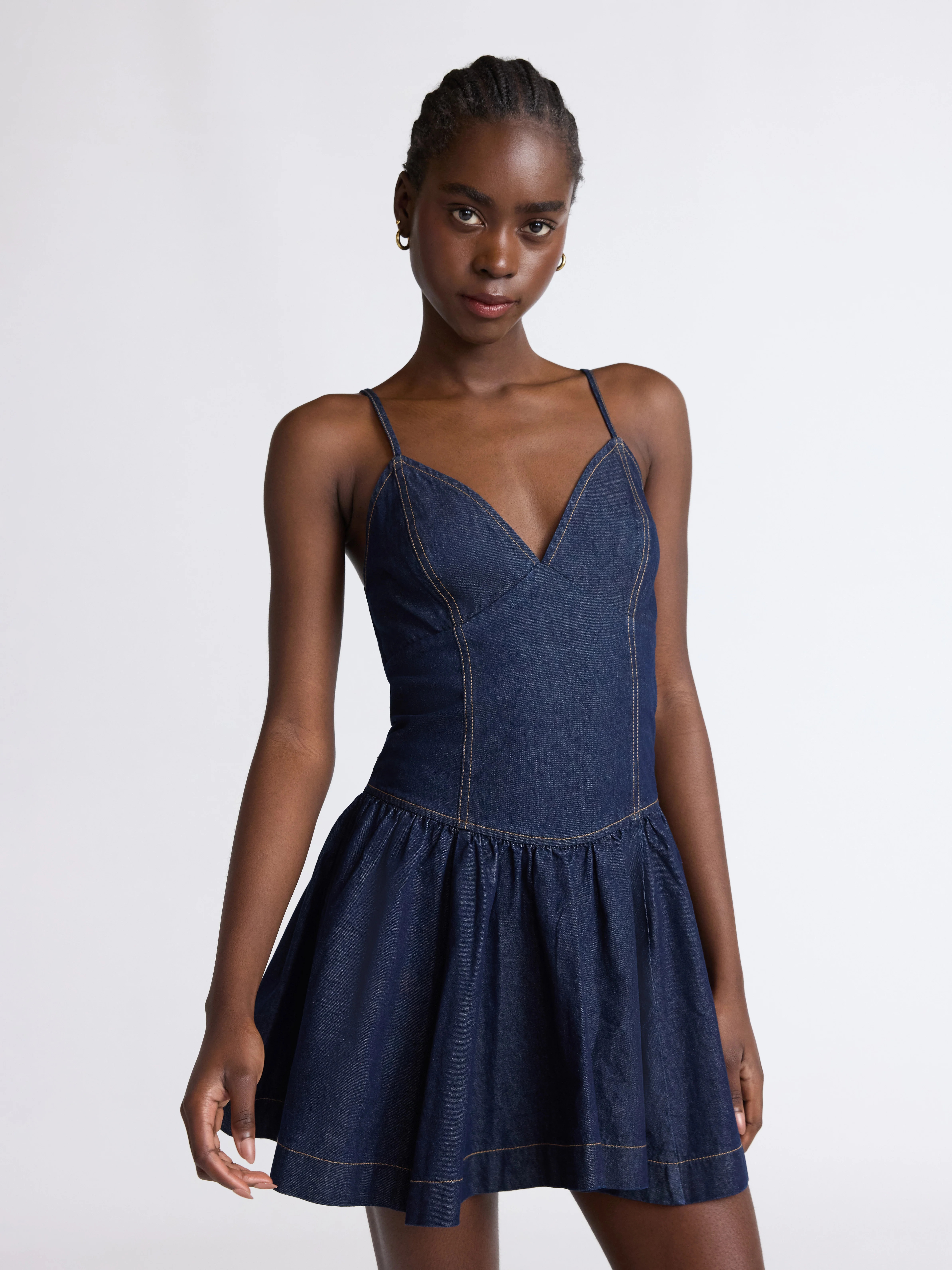 Scoop Women's Denim Corset Mini Dress, Sizes 0-18 | Walmart (US)