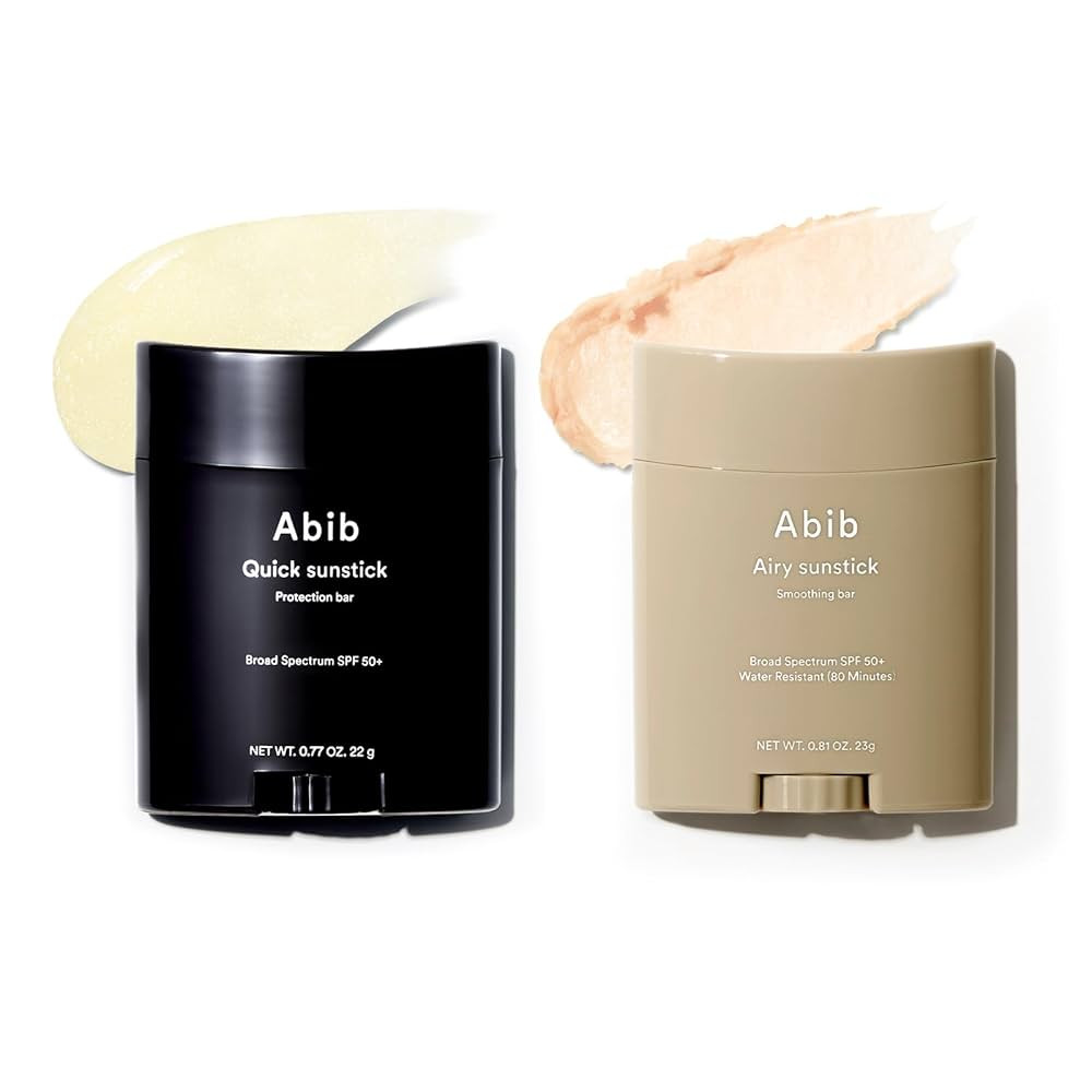 Abib Sunstick Duo SET: Quick Protection Bar & Airy Smoothing Bar | Broad Spectrum SPF50 | Korean ... | Amazon (US)