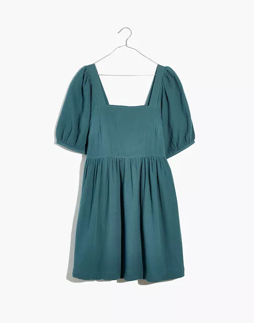 Lightspun Square-Neck Puff-Sleeve Dress | Madewell