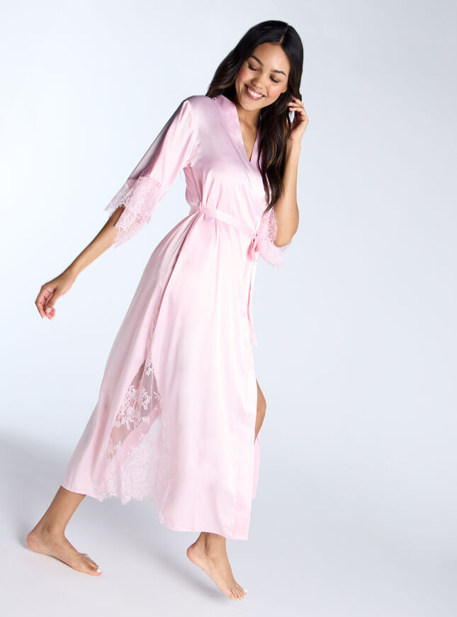 Blythe satin long robe | Boux Avenue (UK)