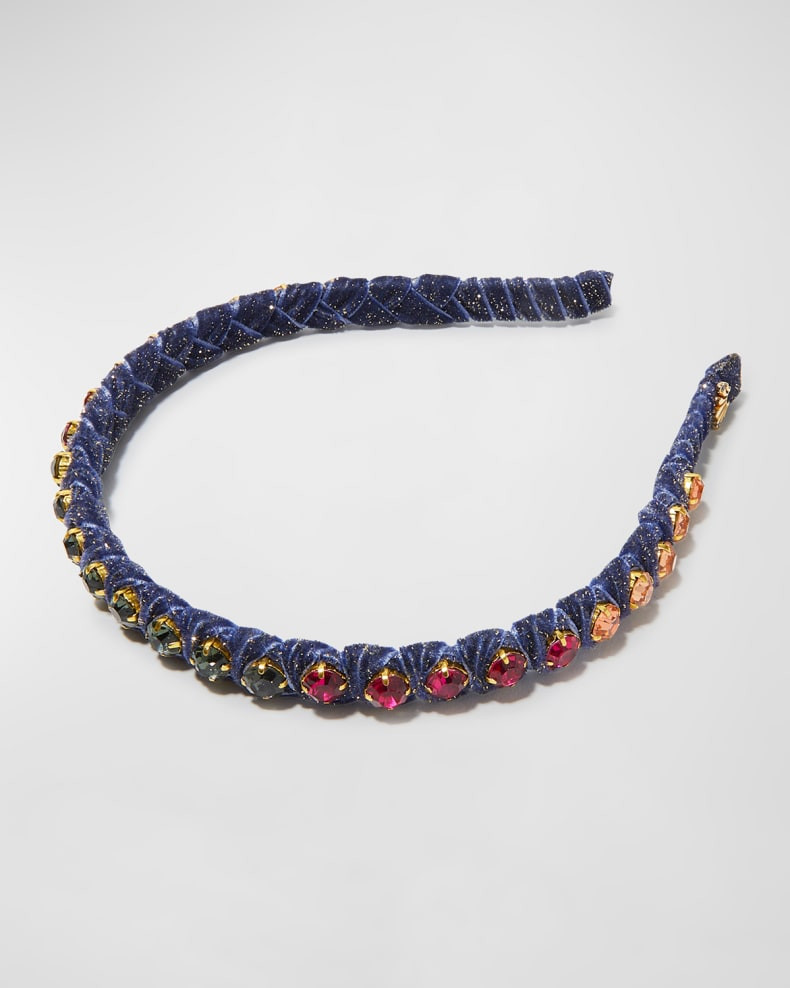 Lele Sadoughi Rhinestone Strand Headband | Neiman Marcus