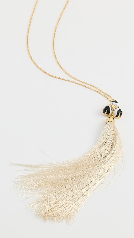Striped Orchid Tassel Necklace | Shopbop