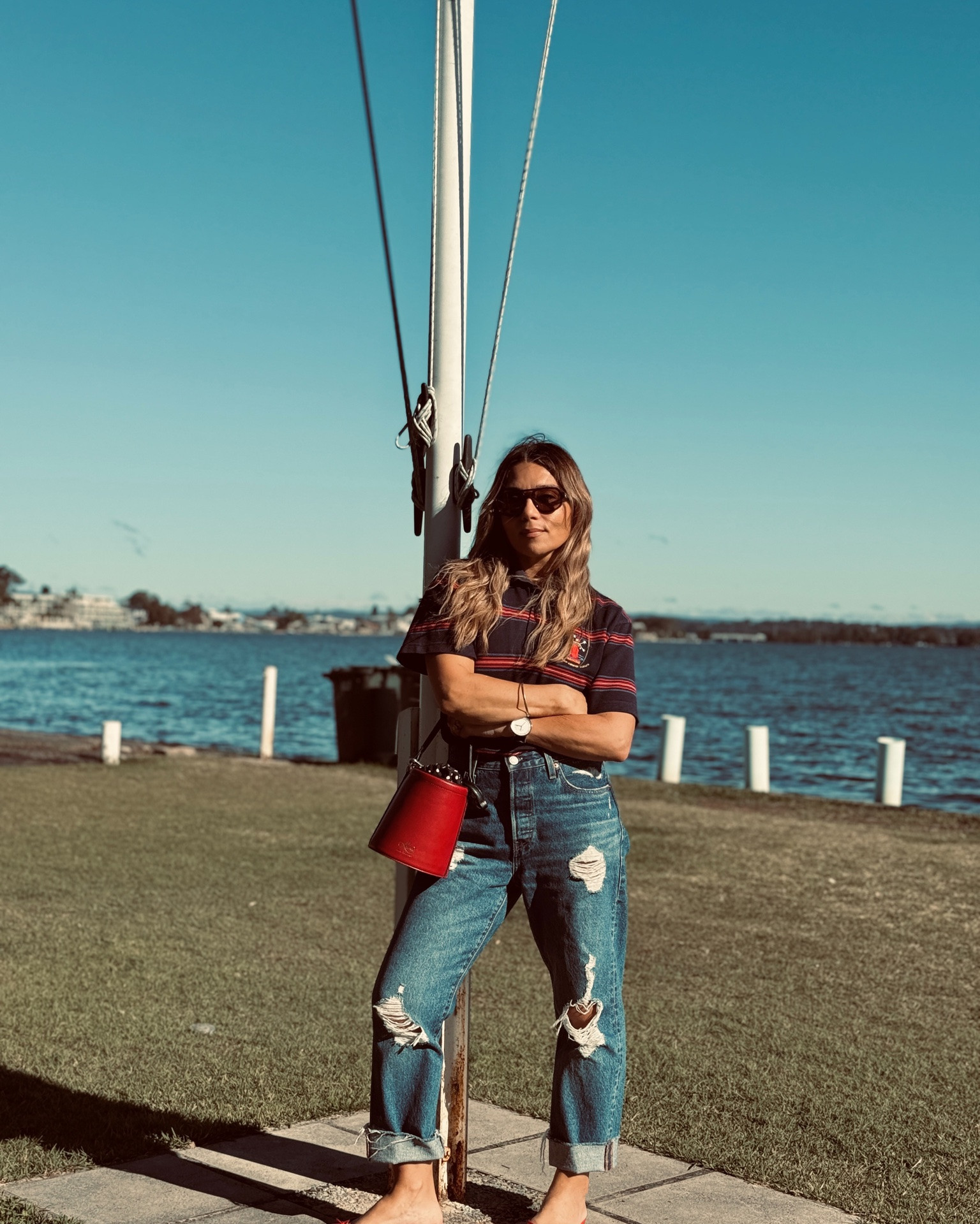 Salt in the air, stripes everywhere 💙❤️

#LTKaustralia #LTKwinter #LTKover50style