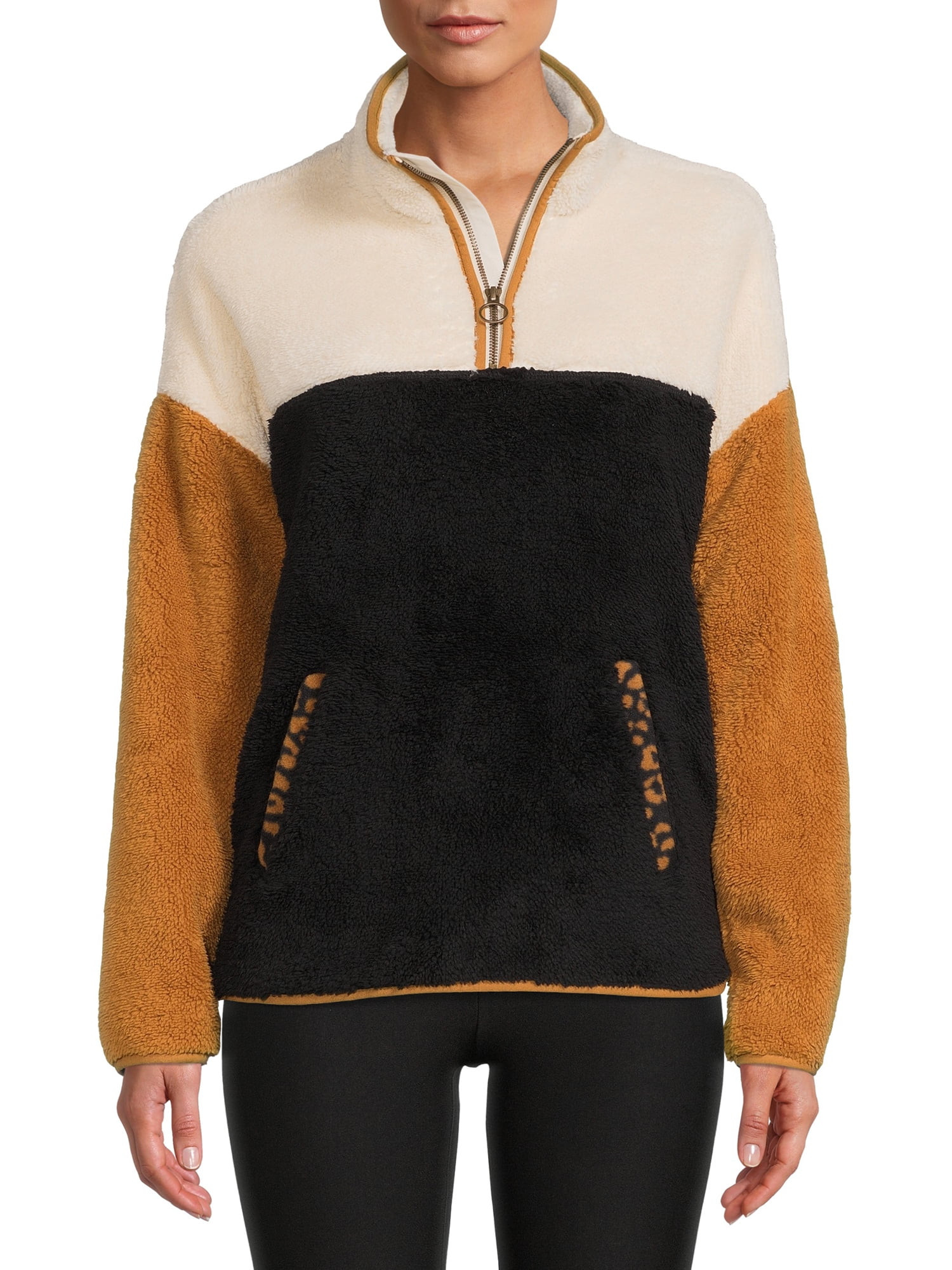 Time And Tru Women’s Faux Sherpa Pullover | Walmart (US)