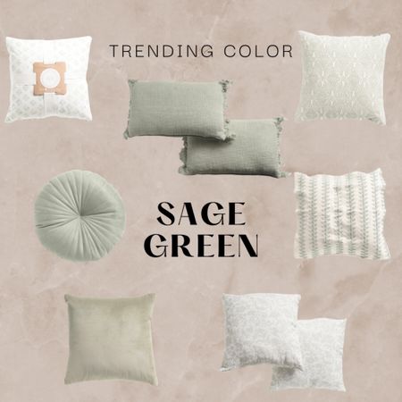 What color should you be decorating with right now? Sage Green for i terror decorating is the perfect transitional color for in between seasons! Throw blankets and decorative pillows are the best way to introduce this color to you family room and living room spaces #sagegreendecor #trendingcolor #coloroftheseason #howtodecorate 

#LTKstyletip #LTKhome #LTKfamily