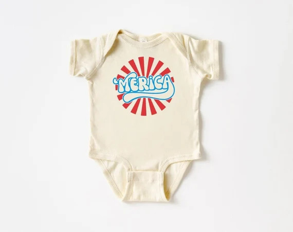 Merica Baby Bodysuit 4th of July Baby Outfit 4th of July | Etsy | Etsy (US)