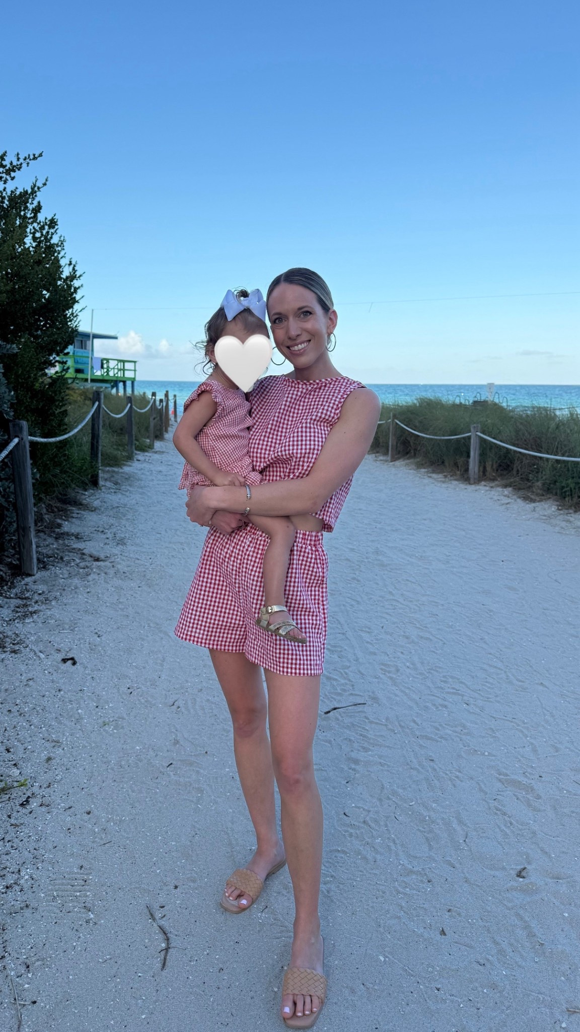 Matching mom and mini gingham set (not from the same store but looks almost identical). Wearing size small - I’m wearing my top backwards so the bows open in the back 

#LTKmomlife #LTKKids #LTKTravel