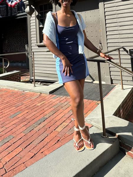 Casual outfit to walk around town from my recent trip! Love the color blocking on this tennis dress. Shorts are included!

Vacation outfit, tennis dress, cardigan, summer dress, casual dress, athleisure, dress with shorts, blue casual dress, fitness dresss 

#LTKTravel #LTKFindsUnder50 #LTKStyleTip