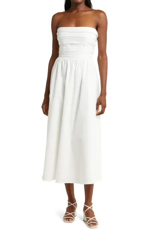 WAYF Convertible Strapless Dress in Ivory at Nordstrom, Size X-Large | Nordstrom