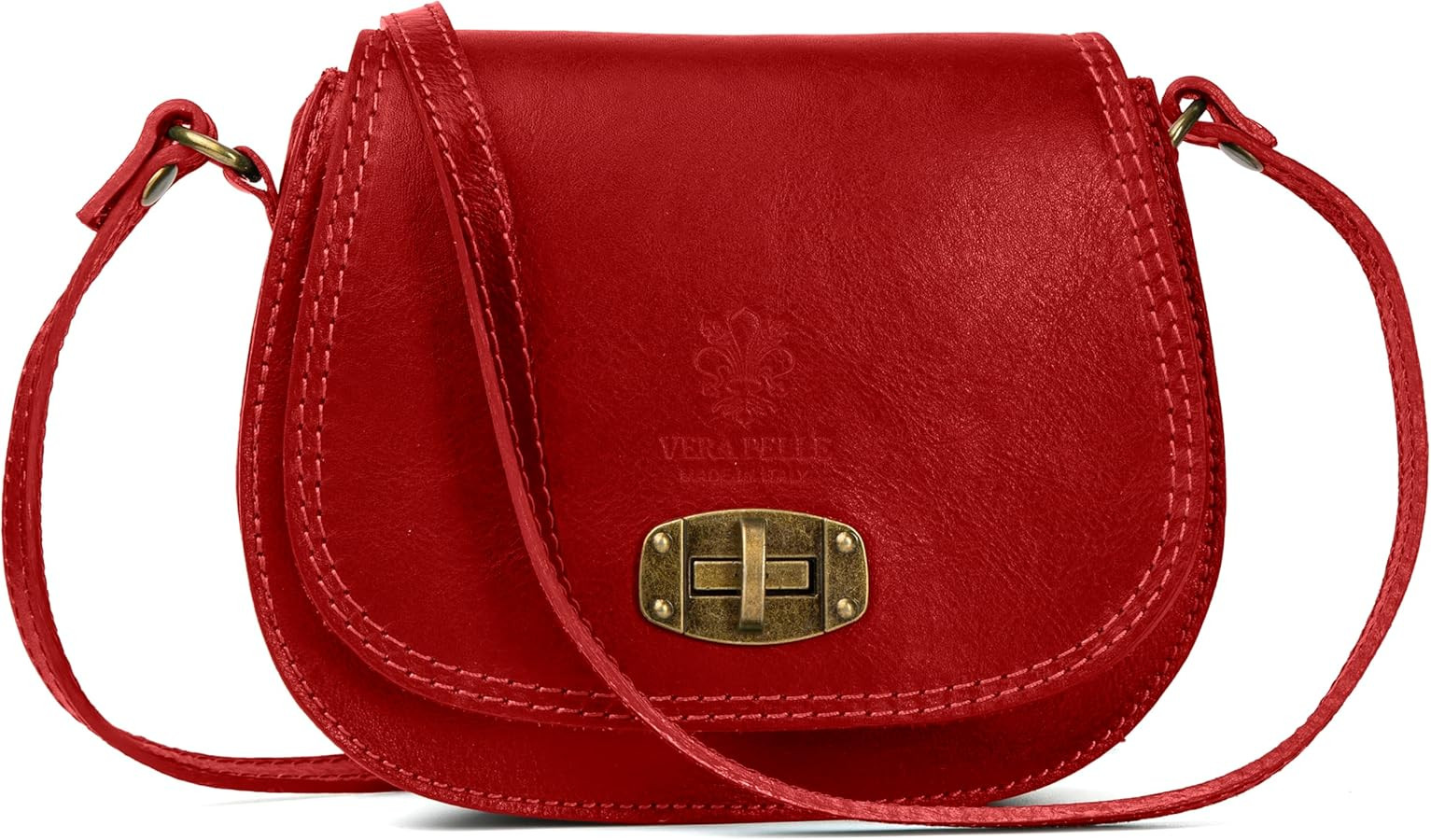 Woodland Leathers Italian Leather Cross Body Bag Women, Vera Pelle Genuine Leather Shoulder bag f... | Amazon (UK)