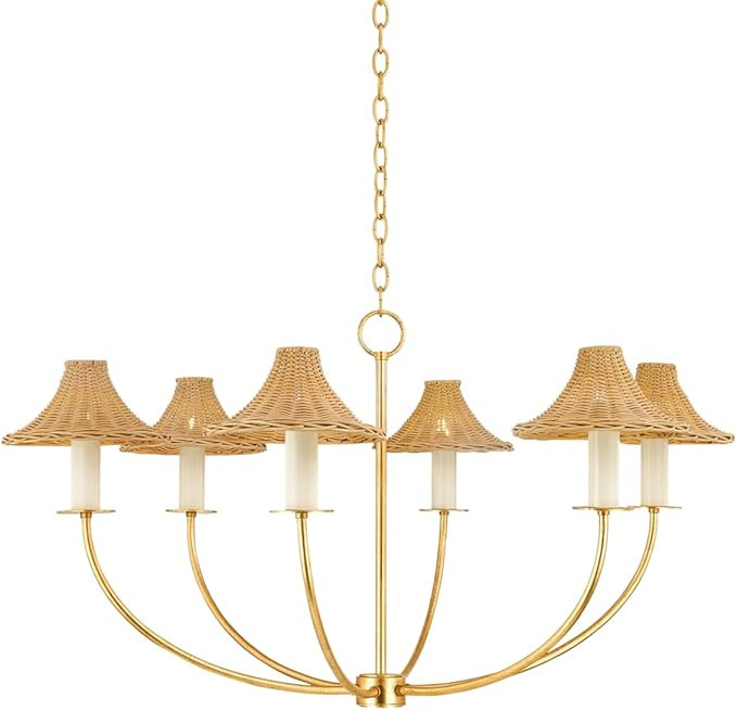 Mitzi H868806-VGL Twila - 6 Light Chandelier 22.25 inches Tall and 40.25 inches Wide - Vintage Go... | Amazon (US)
