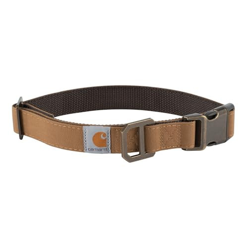 Carhartt Nylon Duck Dog Collar, Fully Adjustable Durable 2-Ply Cordura Nylon Canvas Collars for Dogs, Carhartt Brown, Large | Amazon (US)