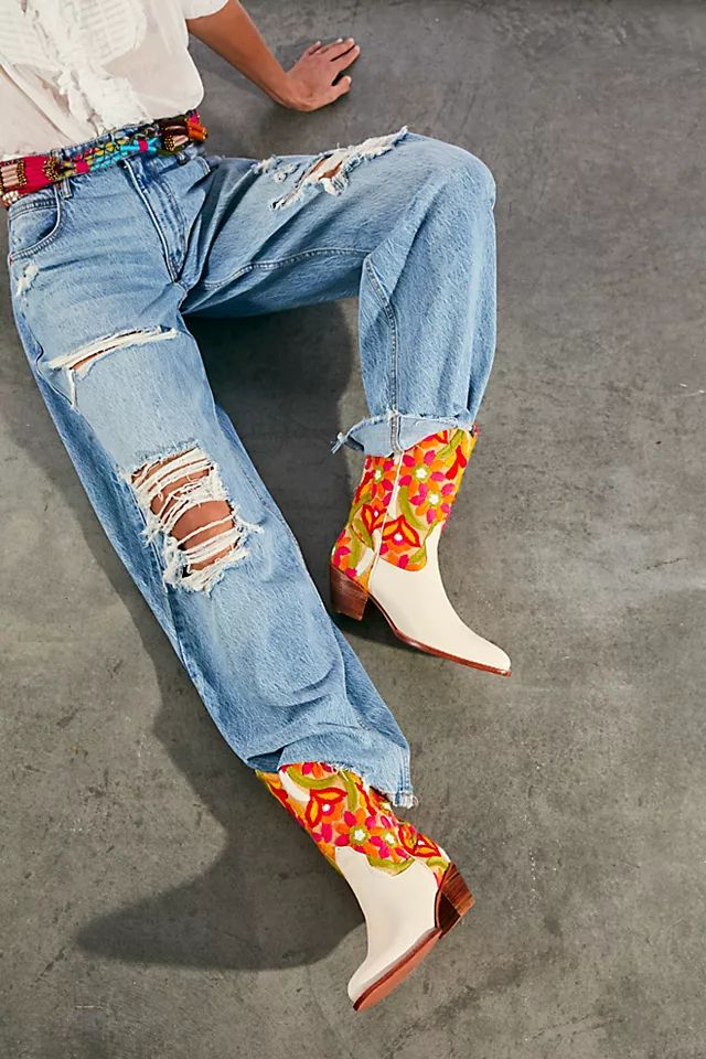 Selina Embroidered Western Boots | Free People (Global - UK&FR Excluded)