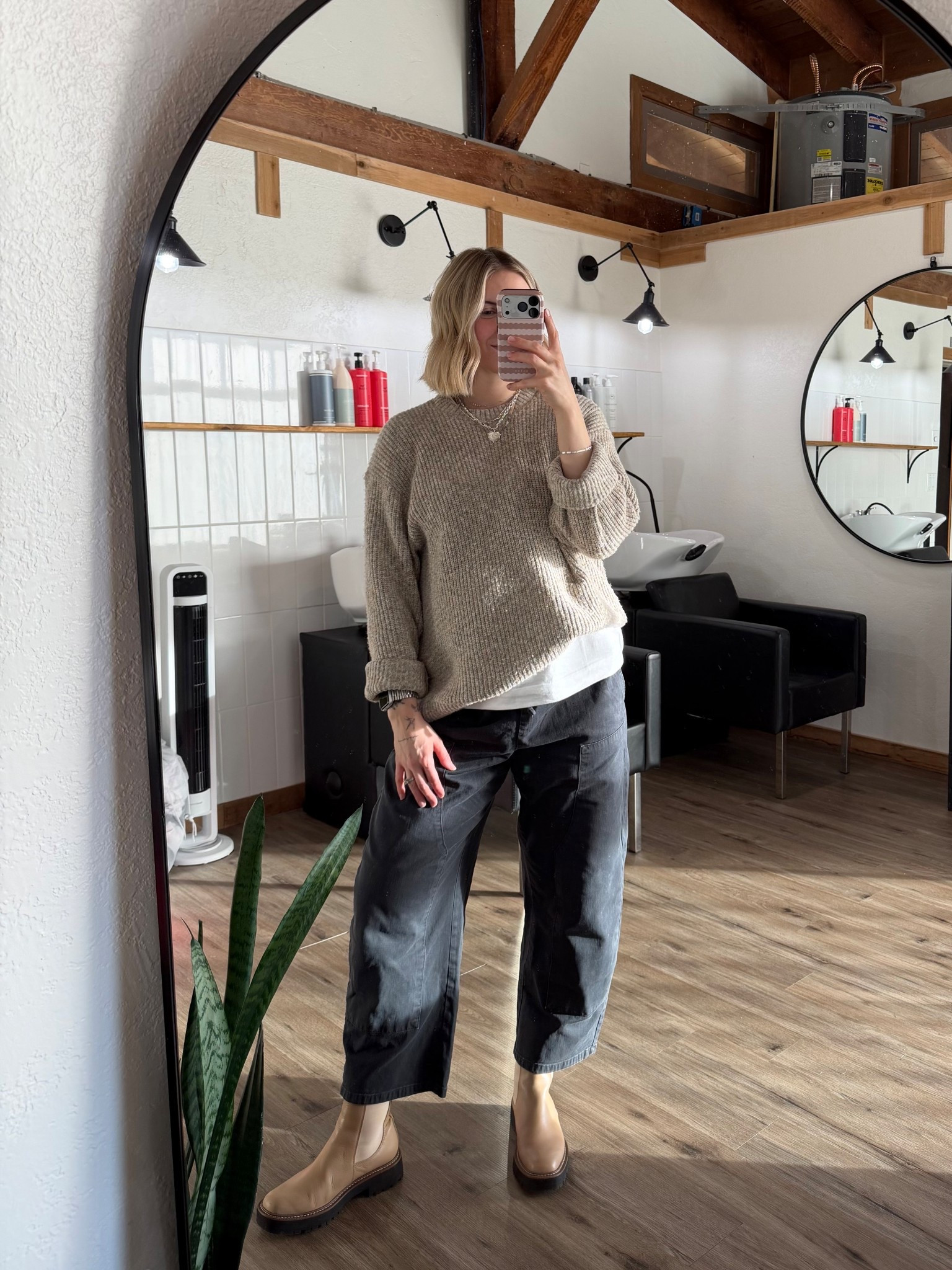Salon outfit 1/18/26
Gap cargo drawstring pants, best white tee for layering from Old Navy, chunky lug boot, comfy casual winter outfit 

#LTKBump #LTKootd