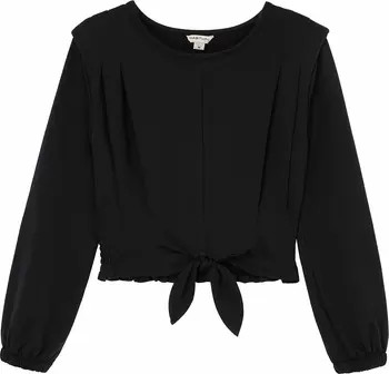 Habitual Girl Kids' Tie Detail Long Sleeve Top | Nordstrom | Nordstrom