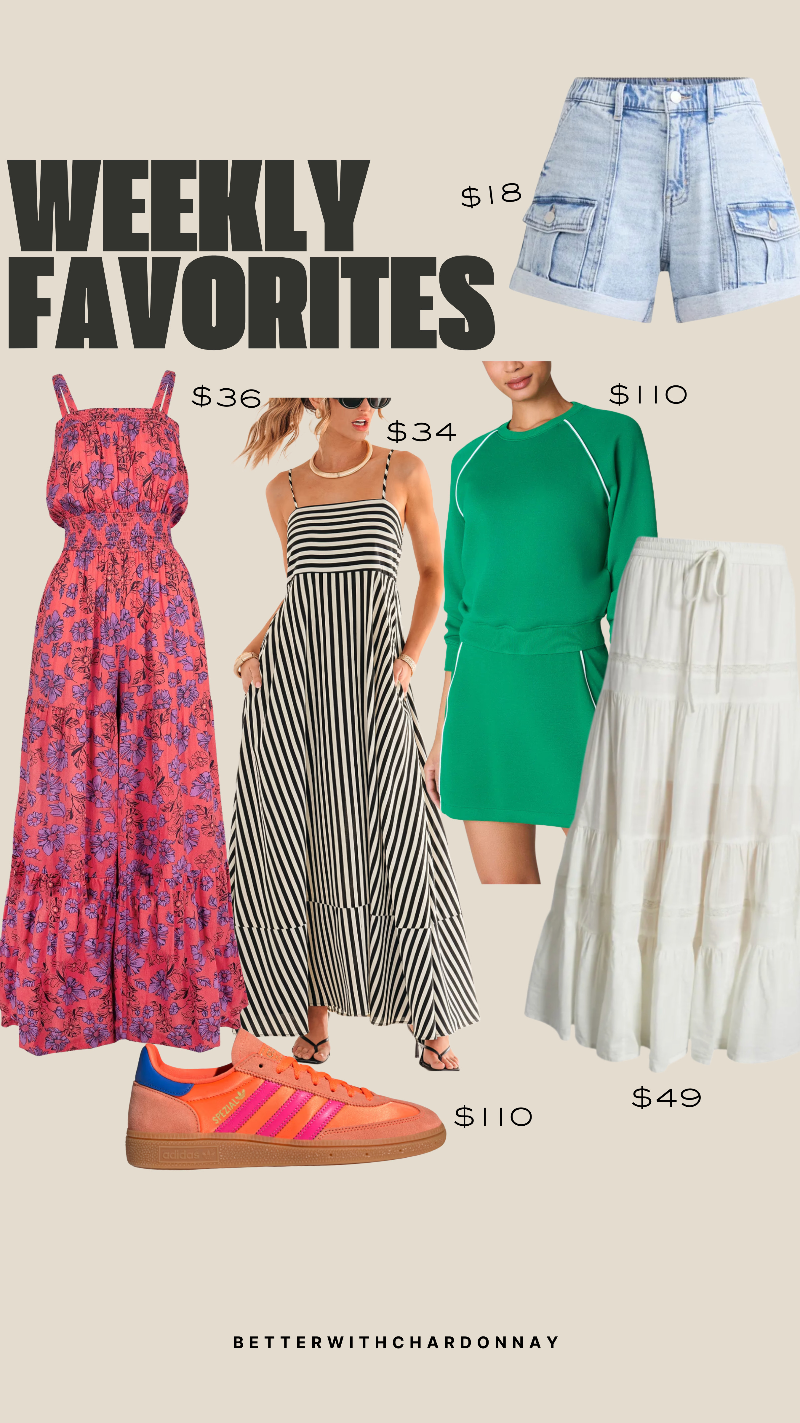 Weekly favorites! We're loving these spring maxi dresses and styles!

weekly favorites, denim shorts, maxi spring dress, adidas shoes 

 #LTKSeasonal #LTKFindsUnder100 #LTKStyleTip
