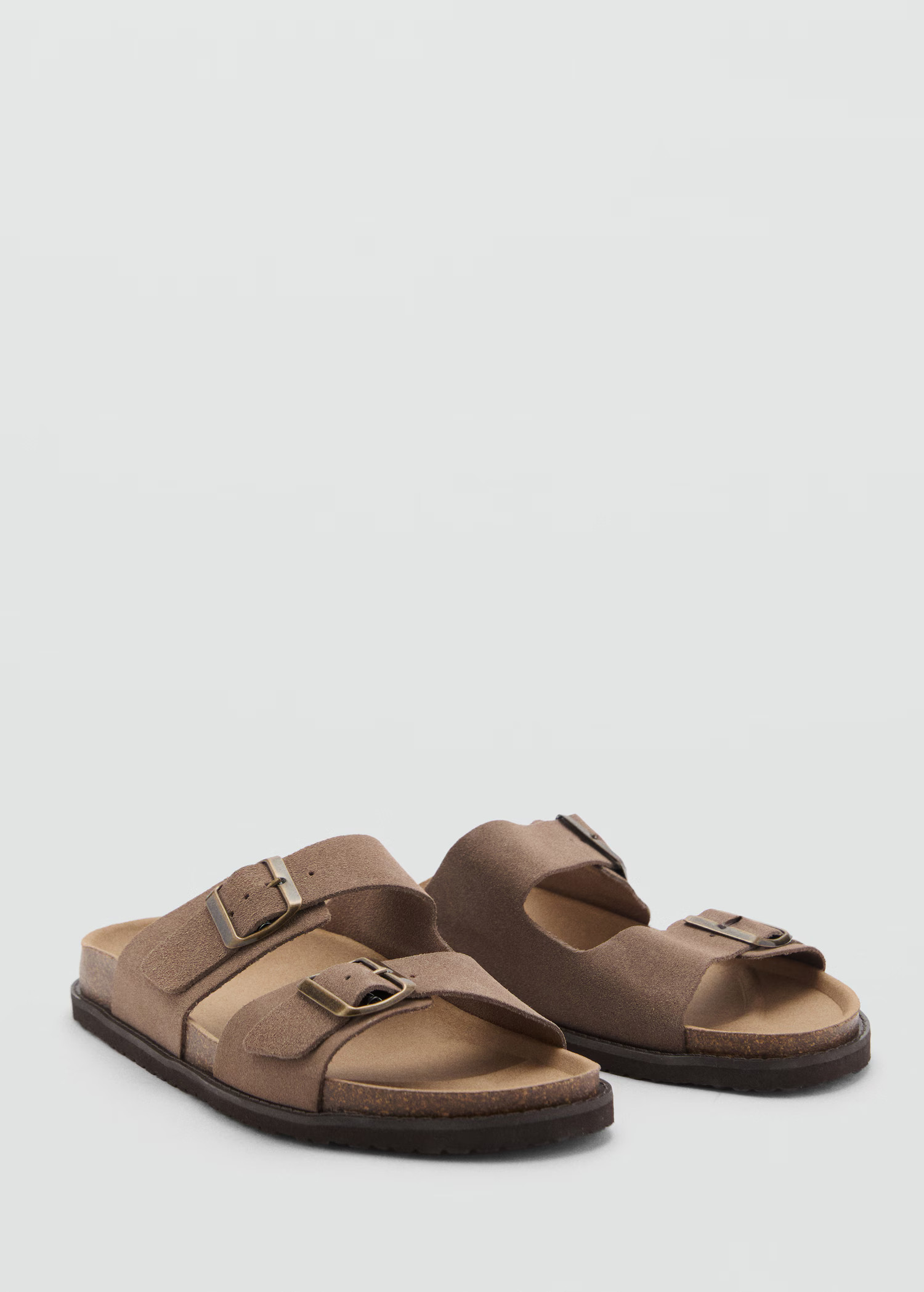 Split leather sandals with buckle - Men | MANGO USA | Mango (US/MX/AU)