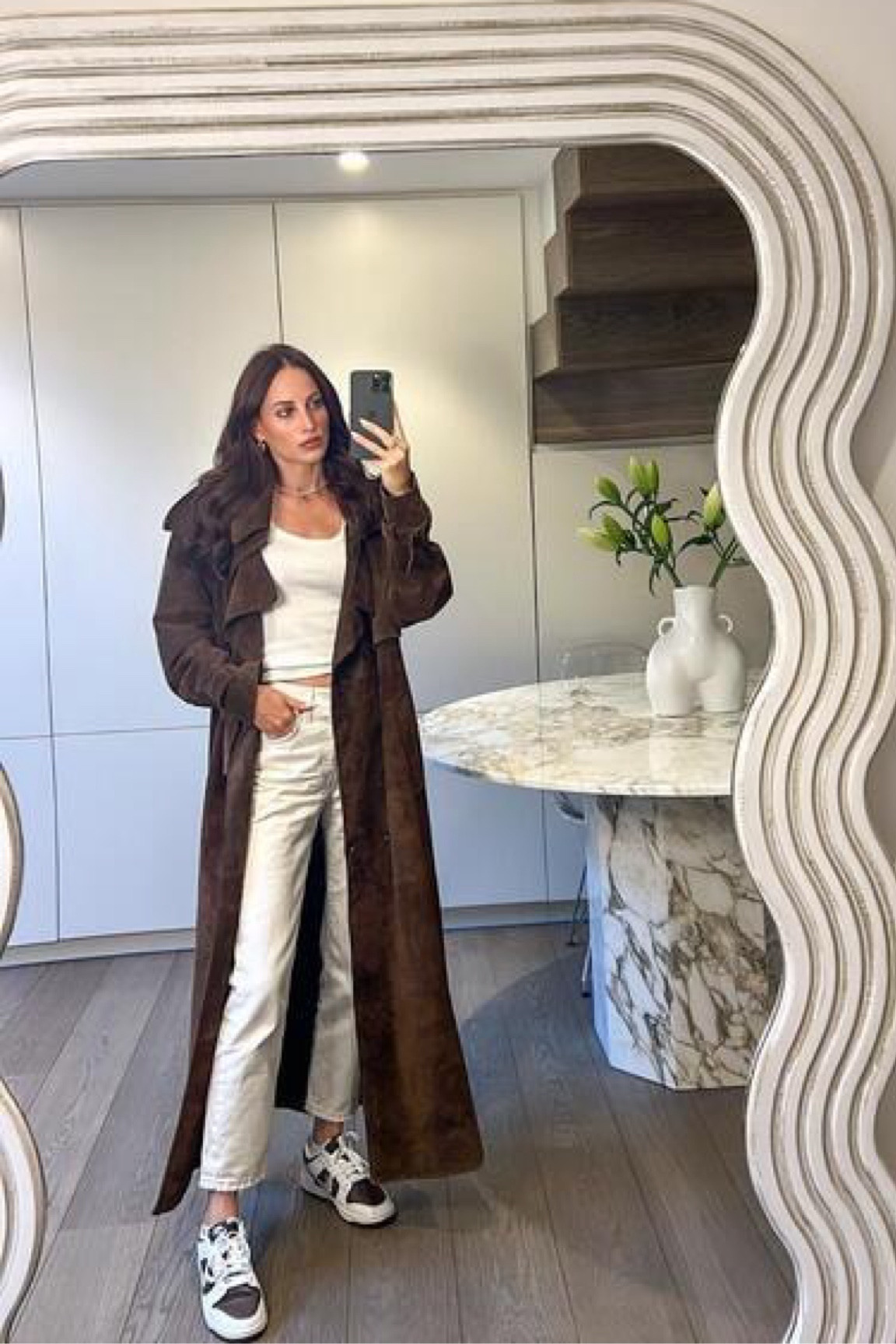 Casual autumn outfit, trench coat, maxi coat, transitional style, casual outfit, neutrals, autumnal fashion, fall fashion, De Savary London coat, Levia jeans, Rosie Fortescue Jewellery #LTKlondon

#LTKstyletip #LTKeurope #LTKuk