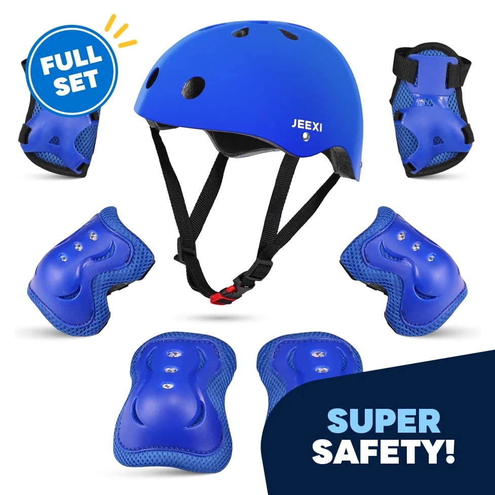 JEEXI 7 Pack Knee & Elbow Pads for Kids Youth Children Guards Protective Gear Pad Set for Roller ... | Walmart (US)