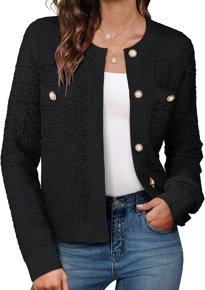 GRACE KARIN Women's Cardigans for Autumn Winter Warm Fluffy Buttons Casual Office Party Knit Swea... | Amazon (UK)