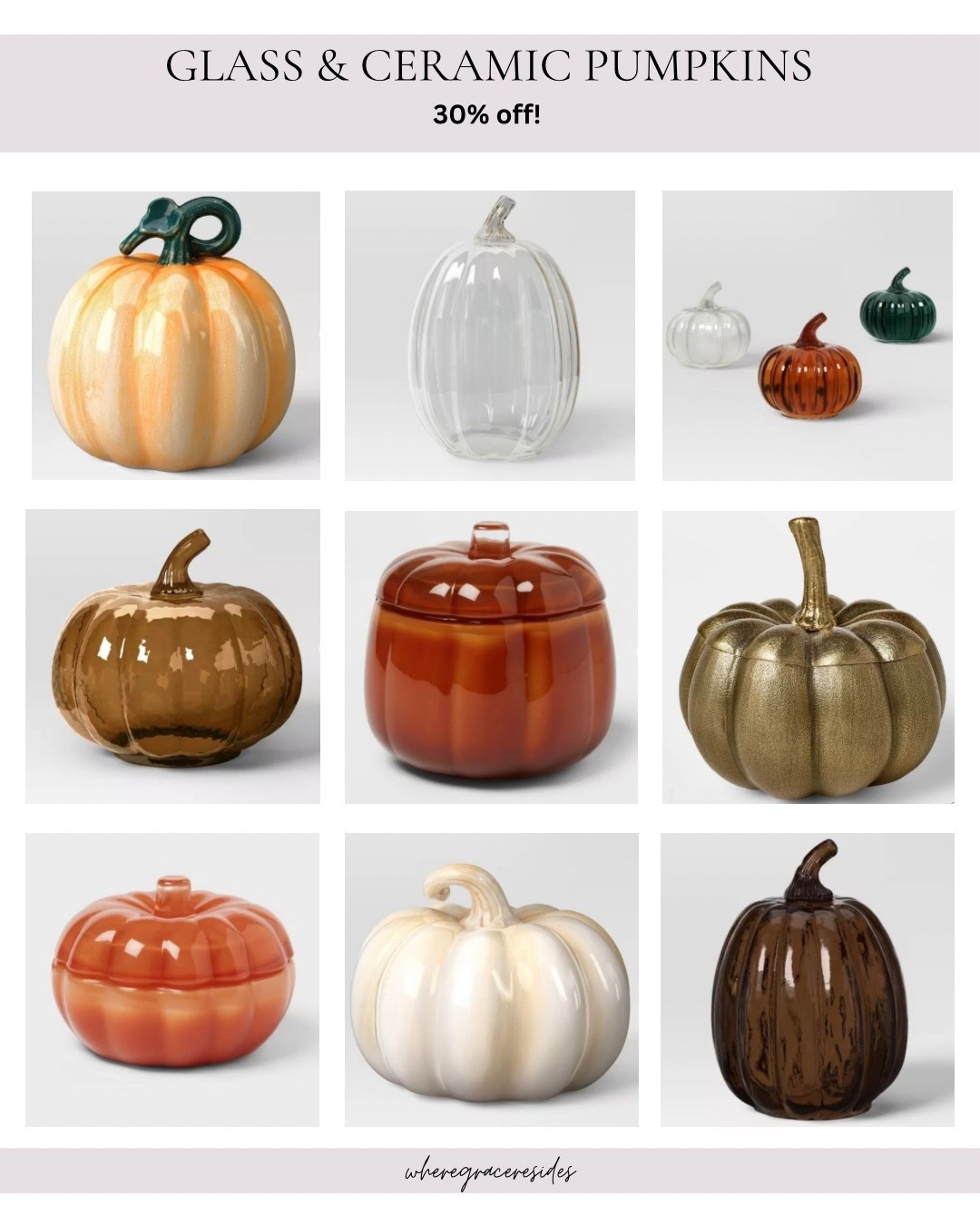 30% off these glass and ceramic pumpkins!

#LTKSaleAlert #LTKHalloween #LTKSeasonal