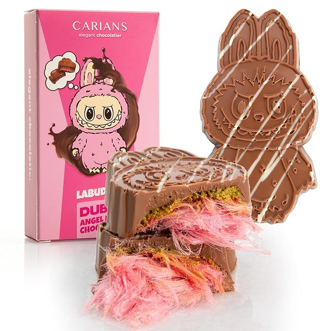 CARIANS Labudabu Dubai Angel Hair Chocolate Bar, Pink Cotton Candy, Rich Dubai Cream with Pistach... | Amazon (US)