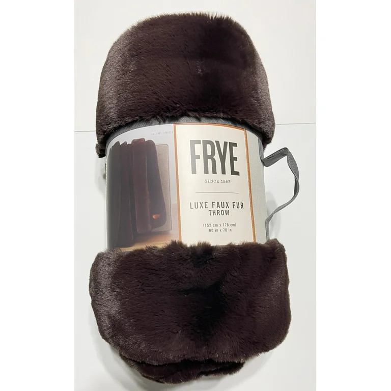 Frye Luxe Faux Fur Throw Blanket (60 in X 70 in) Brown | Walmart (US)