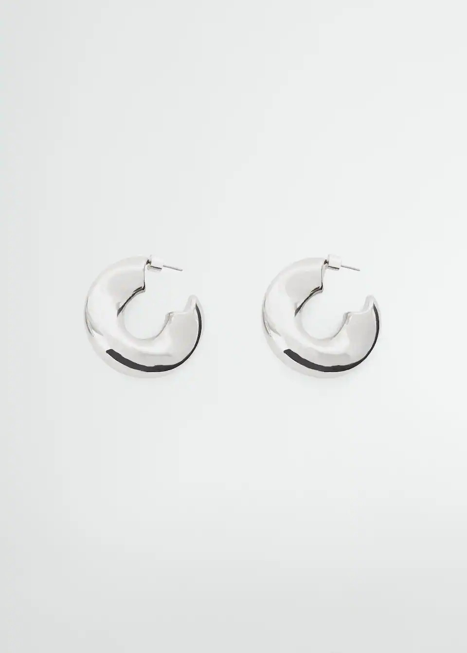 Metallic hoop earrings | MANGO (US)
