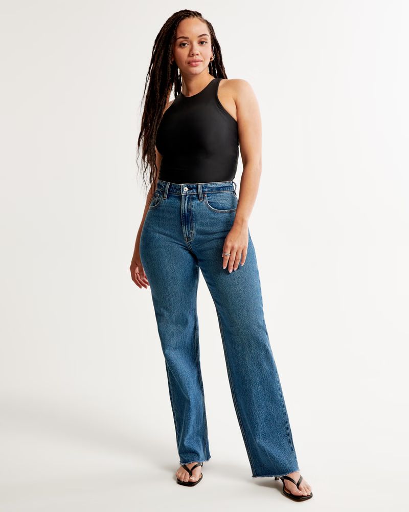 Curve Love High Rise 90s Relaxed Jean | Abercrombie & Fitch (US)