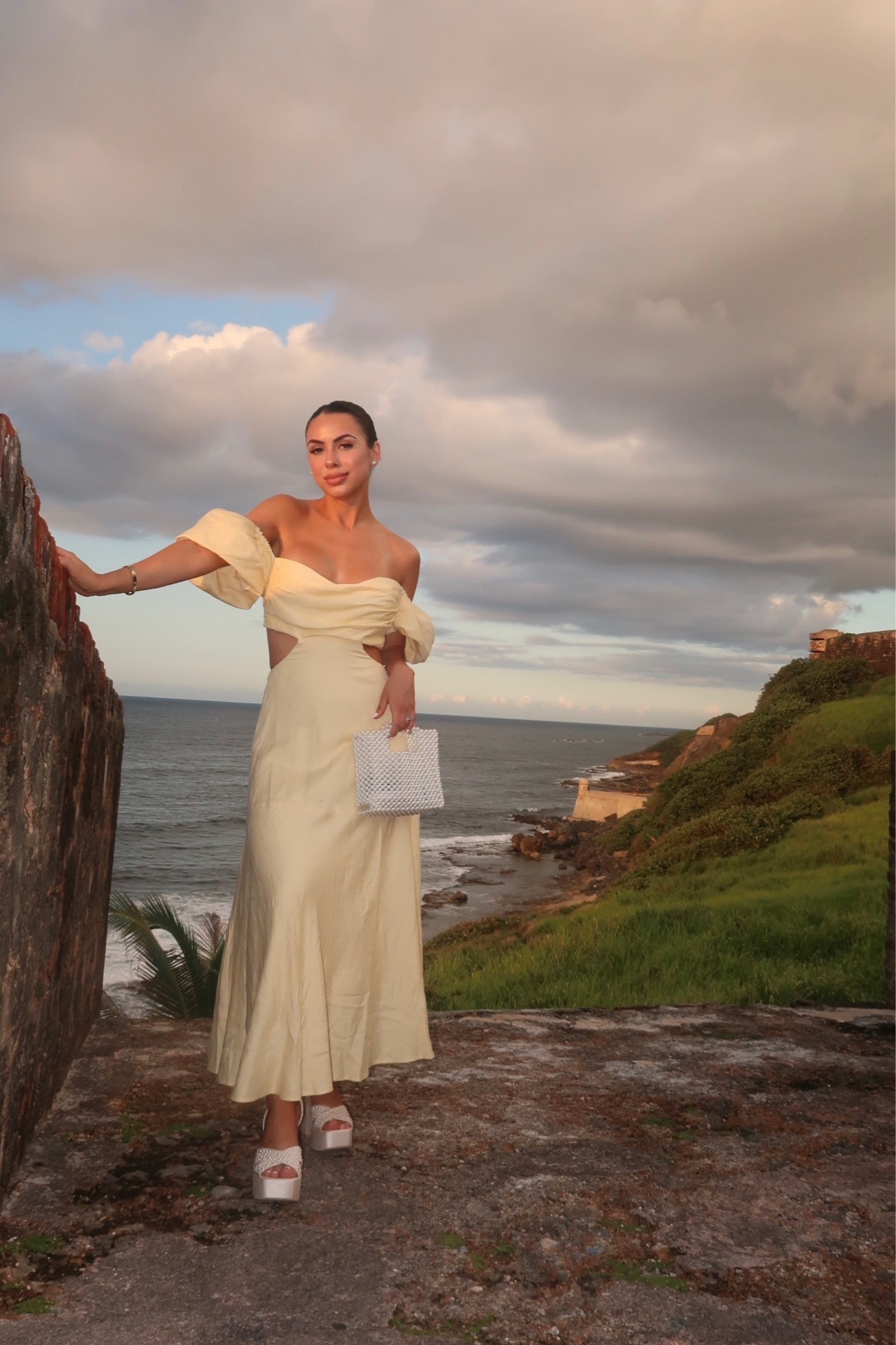 obsessed with this summer dress + matching pearl heel & bag I wore in San Juan, PR 💛🇵🇷✨

#LTKtravel