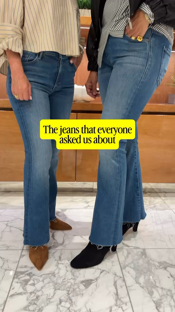 The jeans everyone asks us about are finally on sale MOTHER rarely gets marked down, so this is the moment we tell every client to jump. Four stylists, two styles, and endless ways to wear them. If you’ve wondered whether they’re worth it: they are, especially at this price.

The bootcut style comes in petite this year! My friends are 5’1 and 5’8 and both wearing the regular length in a size 26 and 31.
