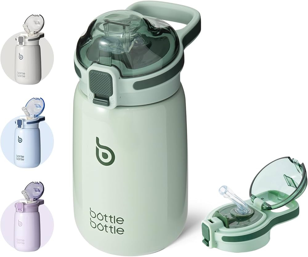 BOTTLE BOTTLE Kids Water Bottles for School 12 oz Stainless Steel Water bottle with Lid Double Wa... | Amazon (US)
