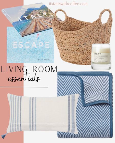 Living room decor includes chappywrap throw blanket, lumbar throw pillow, woven blanket basket, Le Labo candle, and Gray Malin coffee table books

Home decor, coastal decor, neutral home decor, living room decor, home accents

#LTKunder100 #LTKhome #LTKstyletip