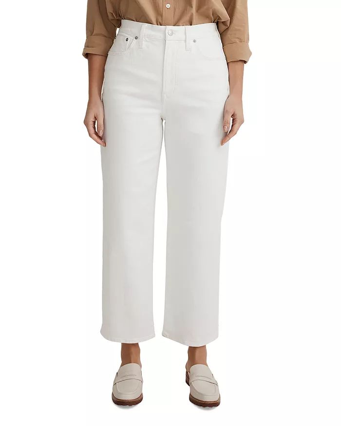 Perfect Vintage High Rise Ankle Wide Leg Jeans in Tile White | Bloomingdale's (US)