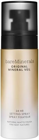 bareMinerals Original Mineral Veil Natural Matte Setting Spray, 24HR Makeup Lock & Oil Control, A... | Amazon (US)