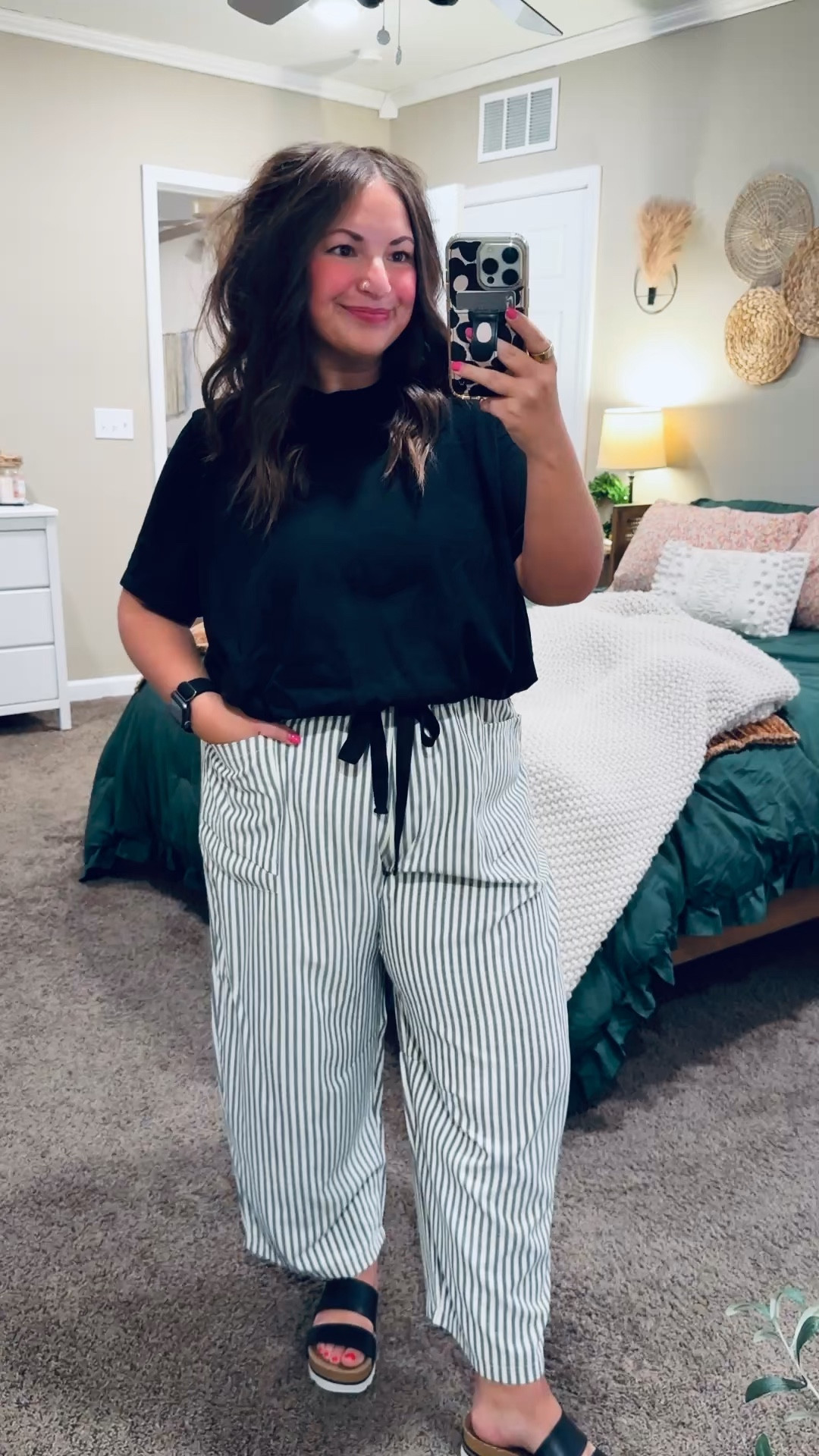 Striped pants have become my favorite for spring 🌷🤍 Light, breezy, and such an easy way to add a little pattern to your everyday look. Pair with a simple tee or lightweight sweater and you’re set. 

sandals: fit true to size // wearing a 5
pants: fit true to size // wearing a large
tee: fits true to size // wearing a large 

 

#LTKootd #LTKMidsize #LTKWorkwear