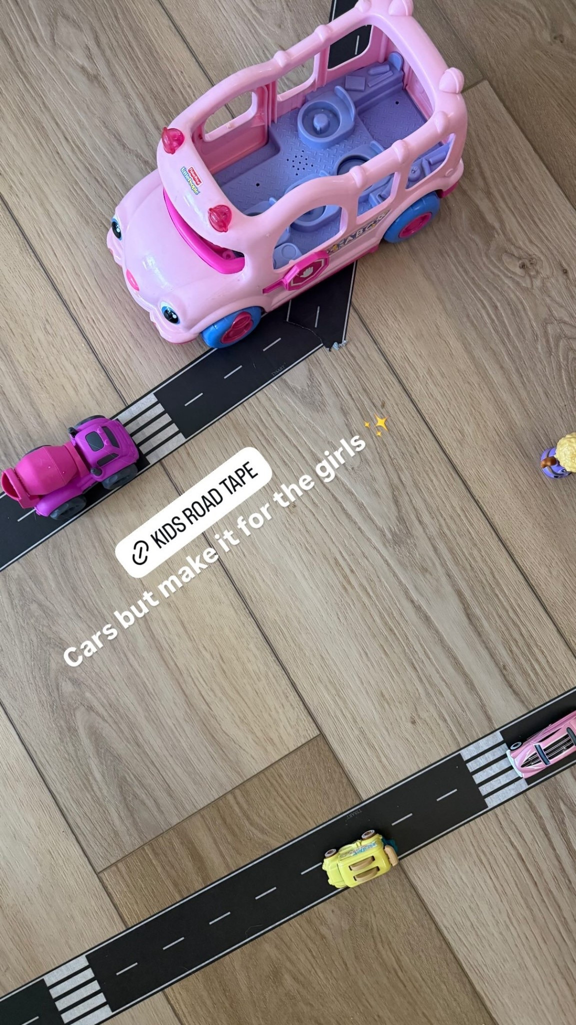 Cars but make it for the girls ✨toddler girl car toys. Dump truck girls. Small cars for girls. Road tape. At home activities for a toddler. Little people bus. Little people car toys. 

#LTKKids