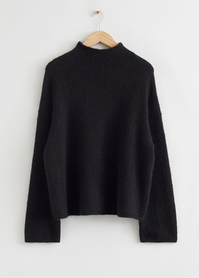 Oversized Mock Neck Wool Sweater | & Other Stories US