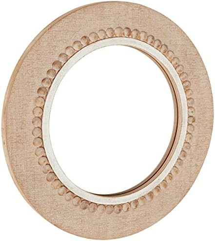Creative Co-Op Round Decorative Wood Wall Mirror | Amazon (US)